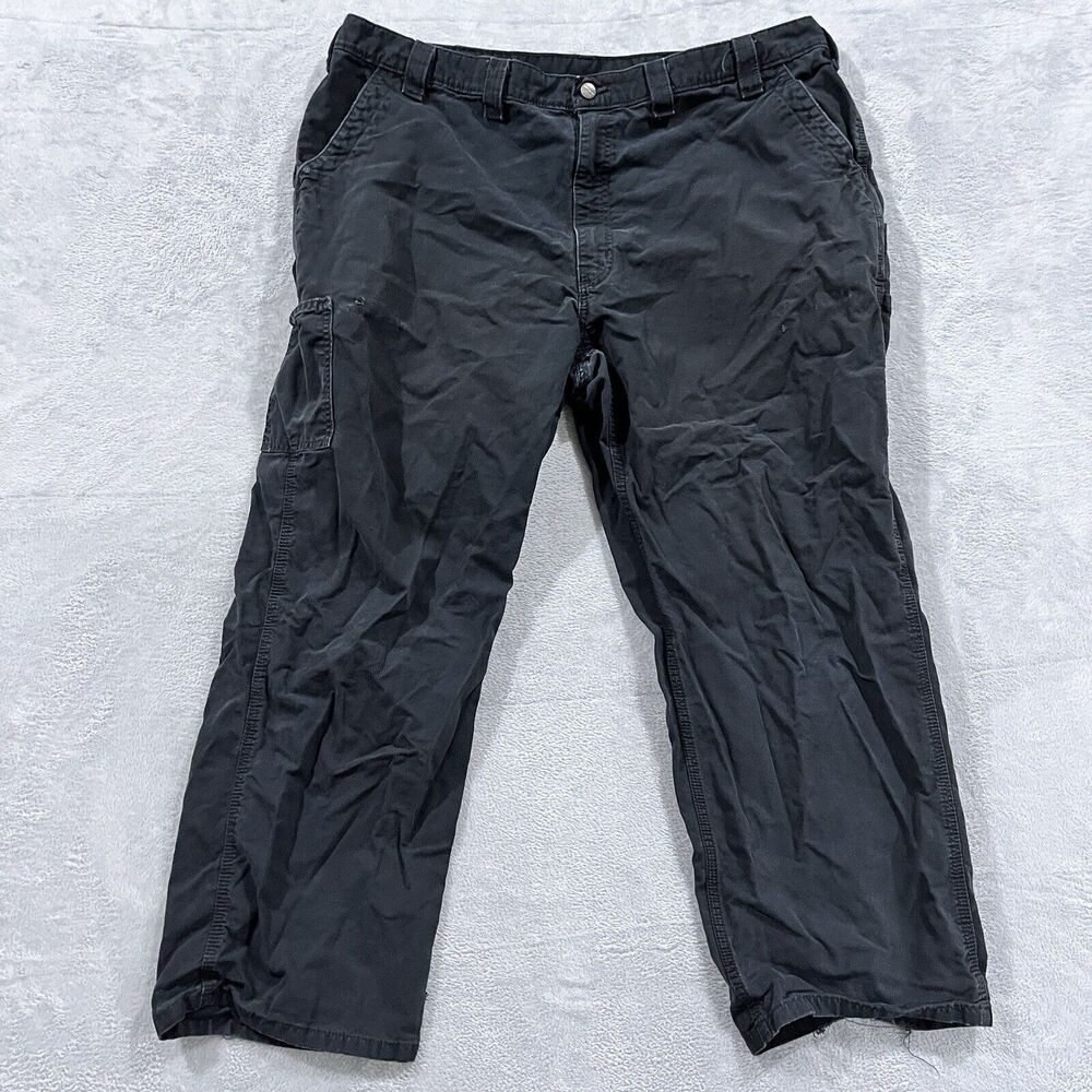Carhartt Pants Mens 42x28* Black Loose Fit B151 Carpenter Utility Work Outdoors